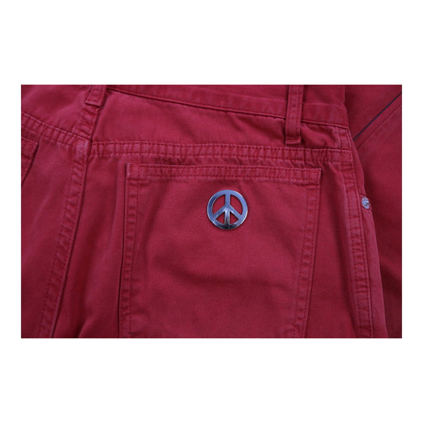 Vintage red Moschino Trousers - womens 28" waist