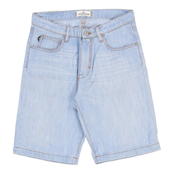 Vintage blue Age 14 Spring / Summer 2015 Stone Island Denim Shorts - boys 28" waist