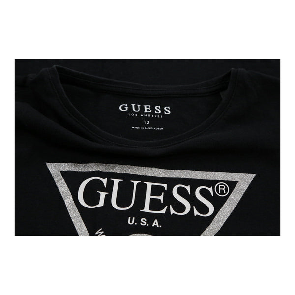 Vintage black Age 12 Guess T-Shirt - girls small