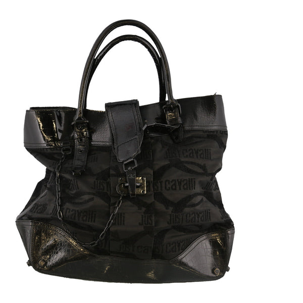 Vintage black Monogram Print Just Cavalli Bag - womens no size