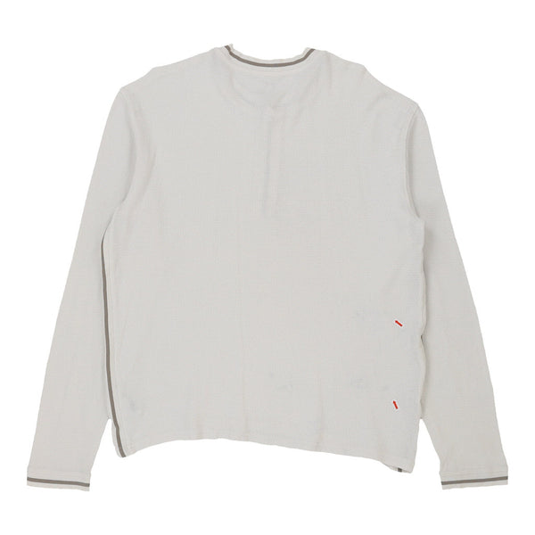 Vintage white Armani Exchange Long Sleeve T-Shirt - mens large
