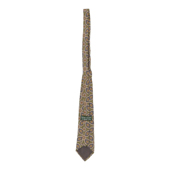 Vintage brown Benetton Tie - mens no size