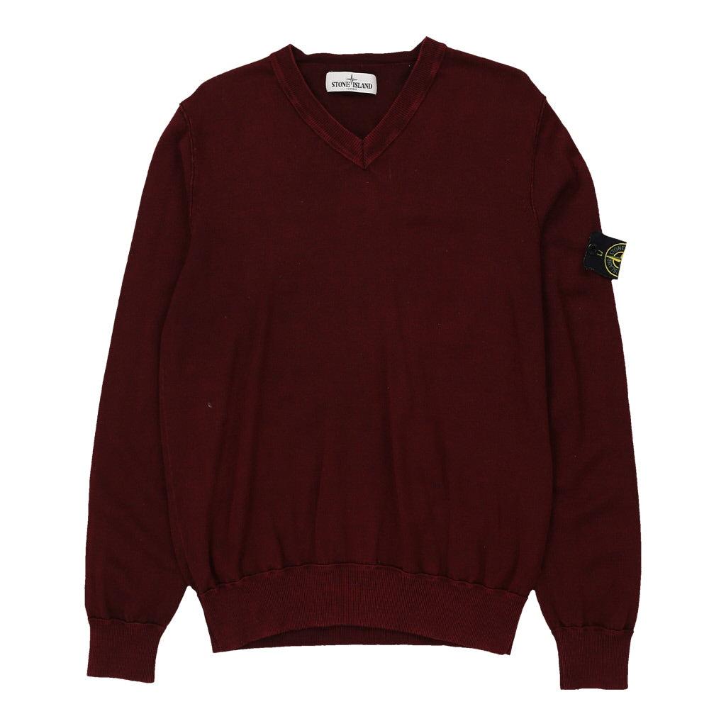 Mens red stone island on sale jumper