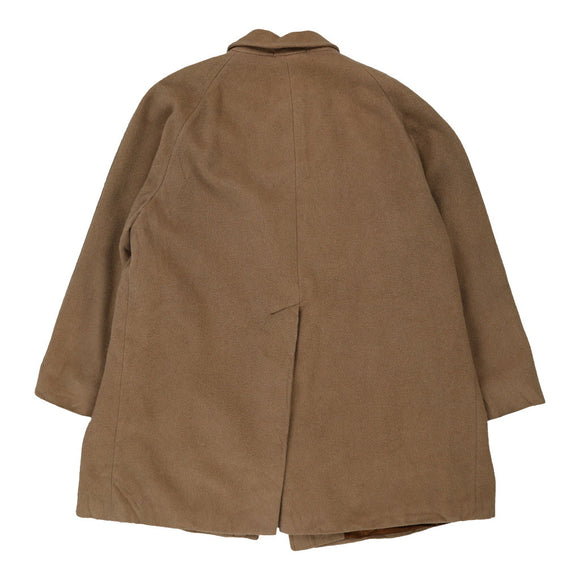 Vintage brown Aquascutum Overcoat - mens x-large