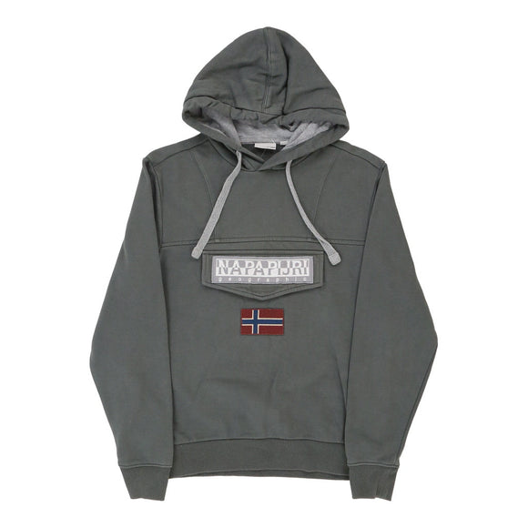 Vintage khaki Napapijri Hoodie - mens x-small