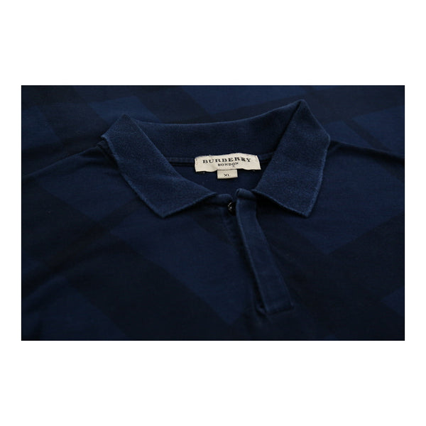 Vintage navy Burberry Polo Shirt - mens x-large