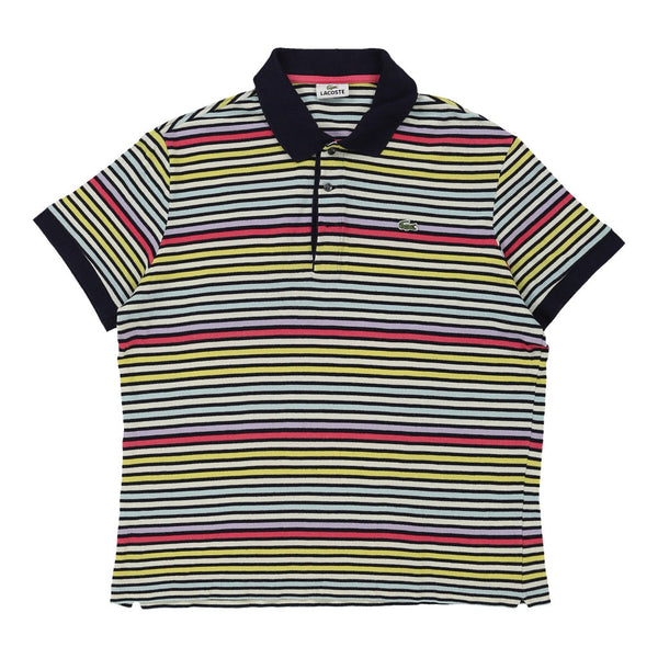 Vintage multicoloured Lacoste Polo Shirt - mens large