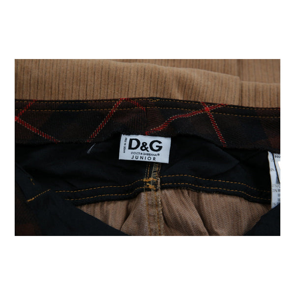 Vintage brown Age 12 Dolce & Gabbana Cord Trousers - boys 26" waist