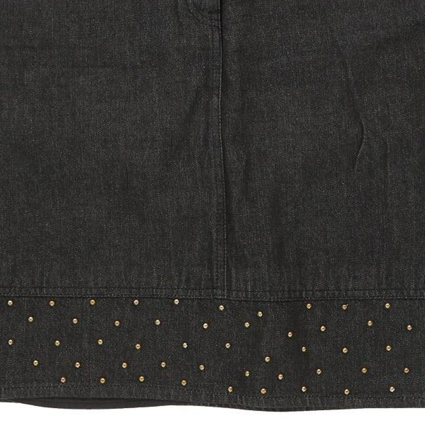 Vintage black Moschino Denim Skirt - womens 28" waist