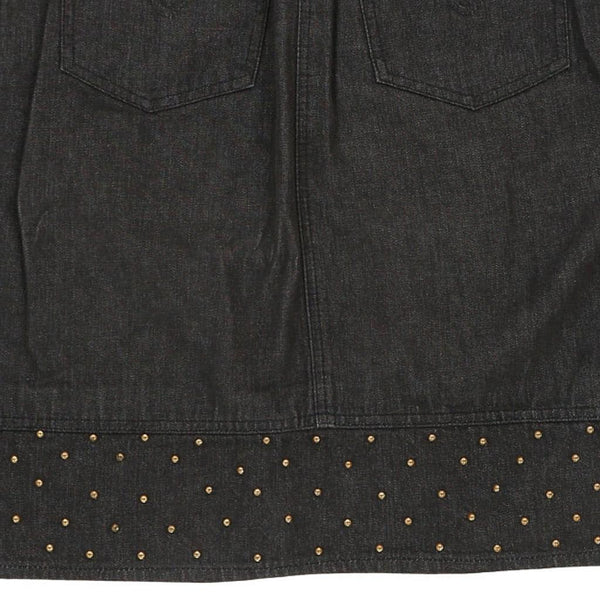 Vintage black Moschino Denim Skirt - womens 28" waist