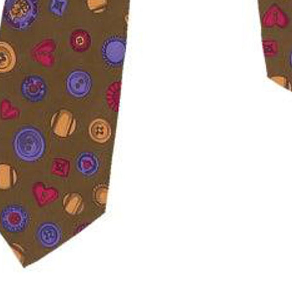 Vintage brown Moschino Tie - mens no size