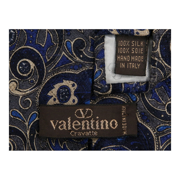 Vintage blue Valentino Tie - mens no size