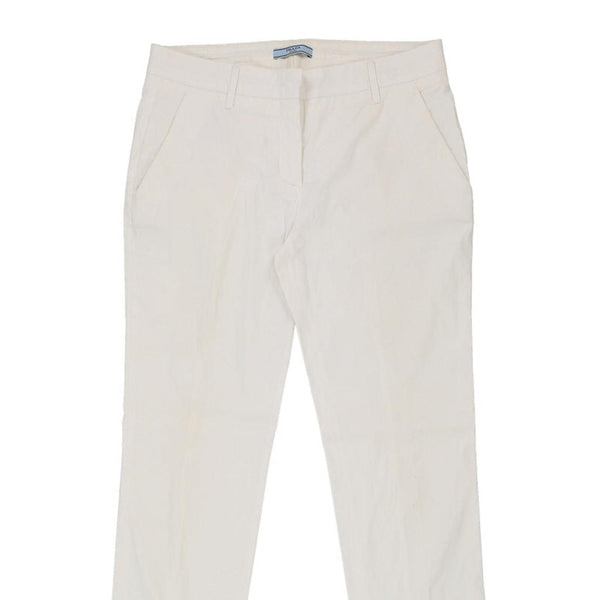 Vintage white Prada Trousers - womens 32" waist