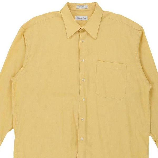 Vintage yellow Christian Dior Shirt - mens x-large