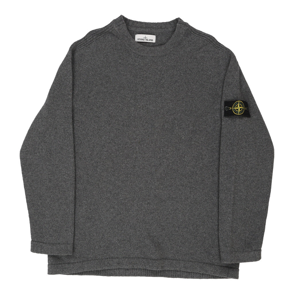 Logo patch wool-blend sweater in multicoloured - Stone Island